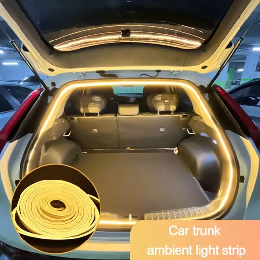 Flexible LED Ambient Light Strip 5m DC12V for Tesla Model Y 3 S After Trunk Frunk Silicone Interior Car Decorative Lamp DIY Lamp sayaragear