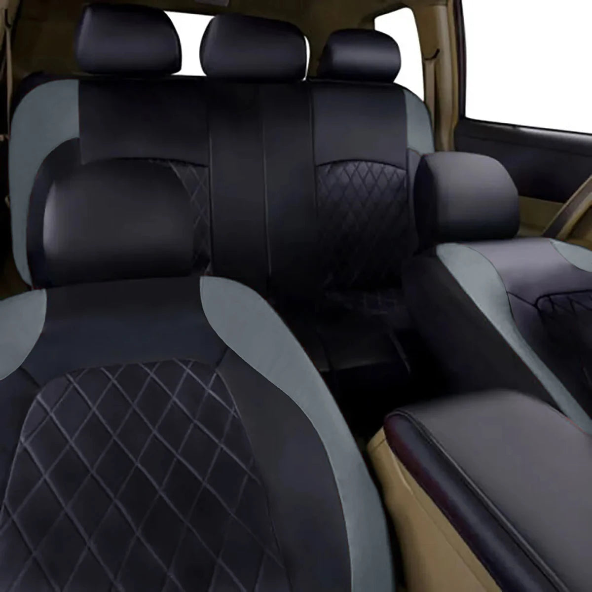 All Season Quited PU Leather Car Seat Cover Full Surrounded Seat Protector Waterproof Universal Fit Sedan Suv Pick-up Truck Seat sayaragear