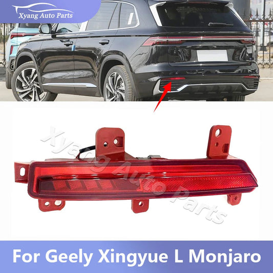 Car Rear Bumper Reflector Stop Light Rear Fog Light Foglamp Brake Lamp Warning Lamp For Geely Xingyue L Monjaro 2022 2023 sayaragear