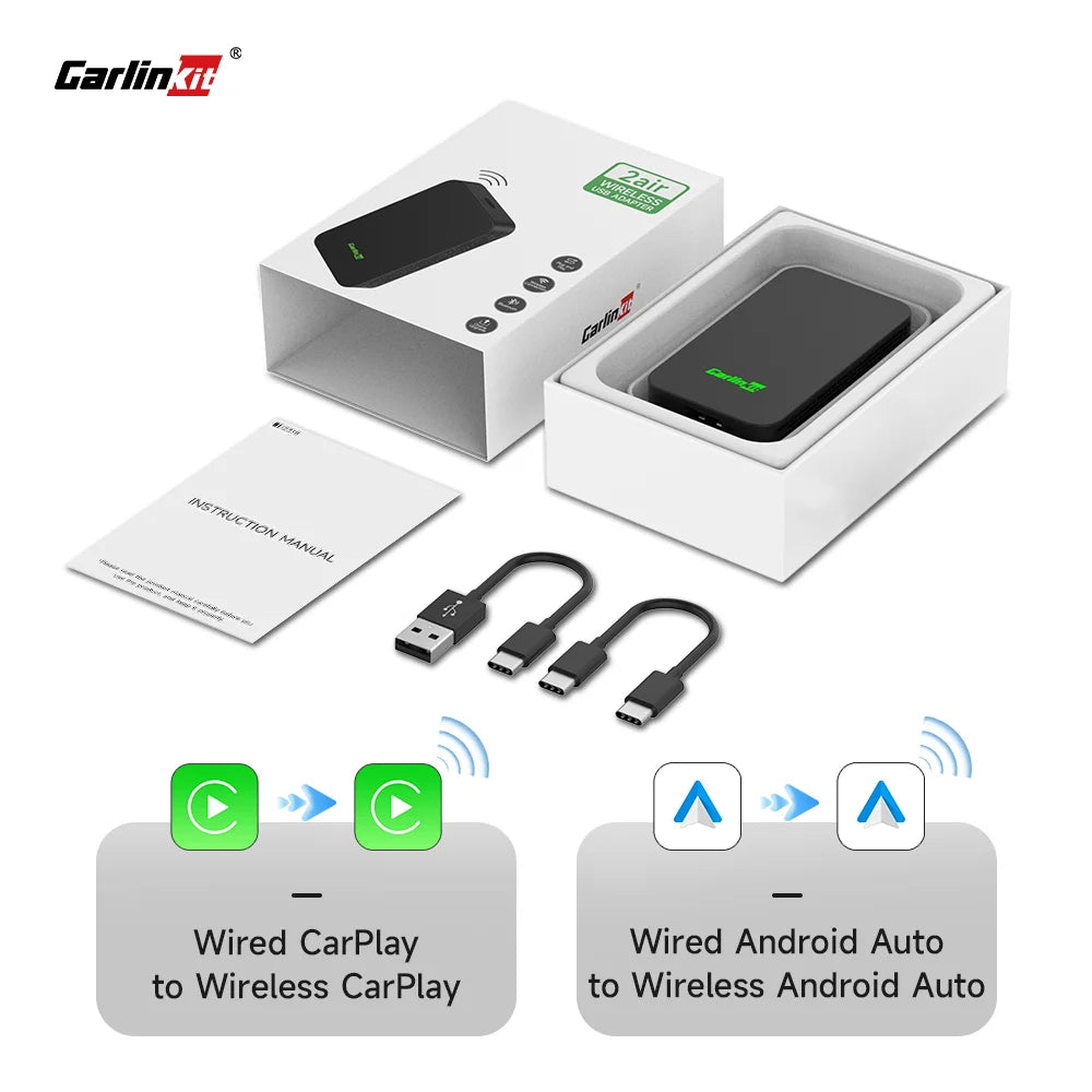CarlinKit 5.0 CarPlay Android Auto Wireless Adapter Dongle for Toyota Mazda Vw Peugeot Havel Jeep Cadillac Chevrolet Ford etc. sayaragear