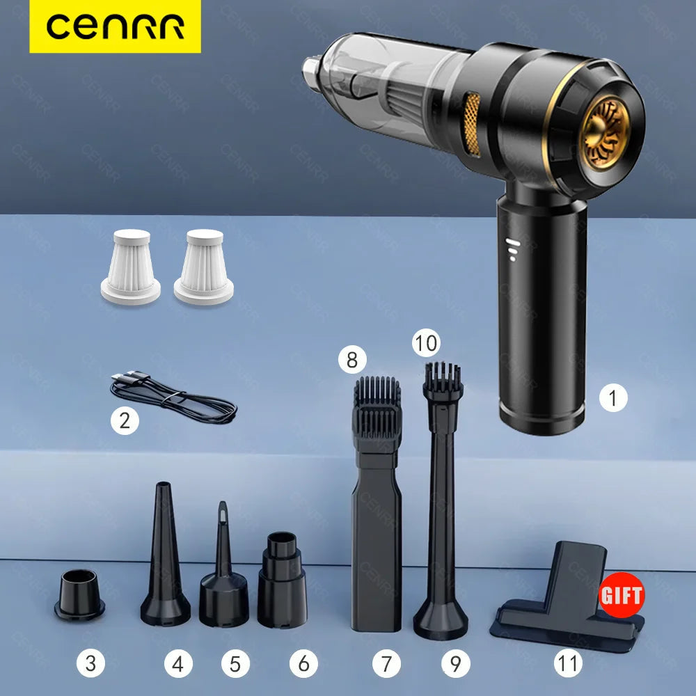 CENRR 998000PA Car Vacuum Cleaner Powerful Portable HandHeld Vacuum Cleaner For Car Wireless Cleaner Robot Car Accessories sayaragear