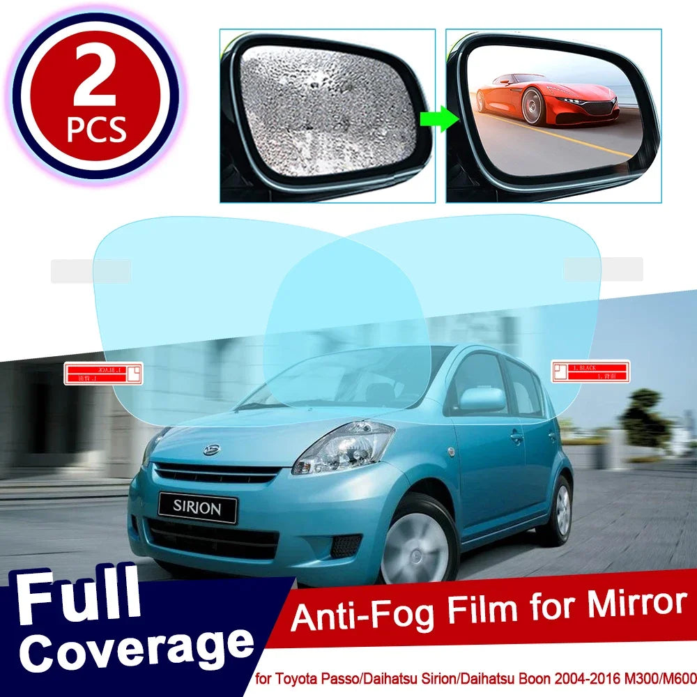 for Toyota Passo Daihatsu Sirion Boon M300 M600 300 600 2004~2016 Car Rearview Mirror Protective Film Waterproof Car Sticker sayaragear