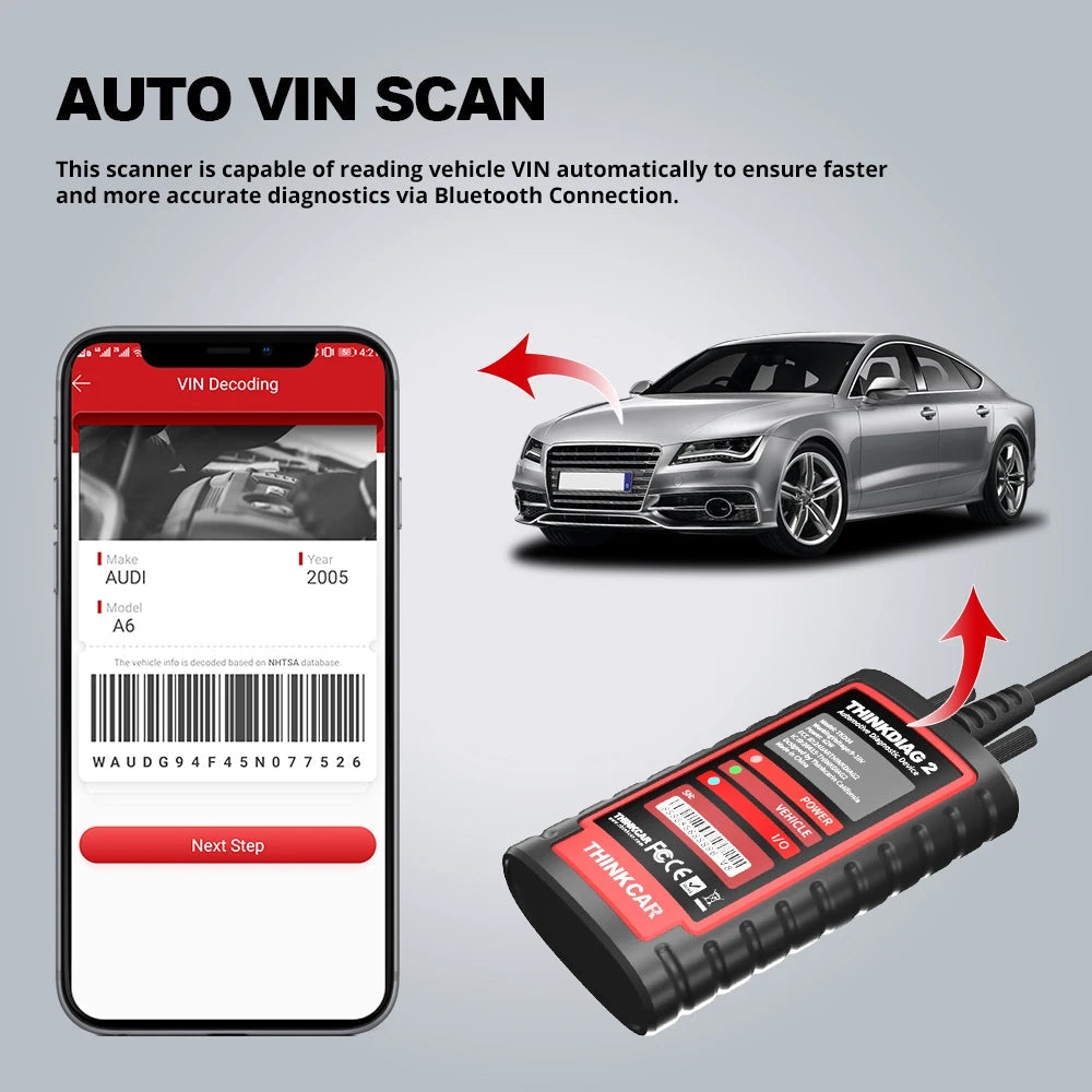 THINKCAR THINKDIAG 2 /KINGBOLEN Ediag Plus CAN FD All Systems 15 Reset Services ECU Coding OBD2 Scanner Car Diagnostic Tool sayaragear