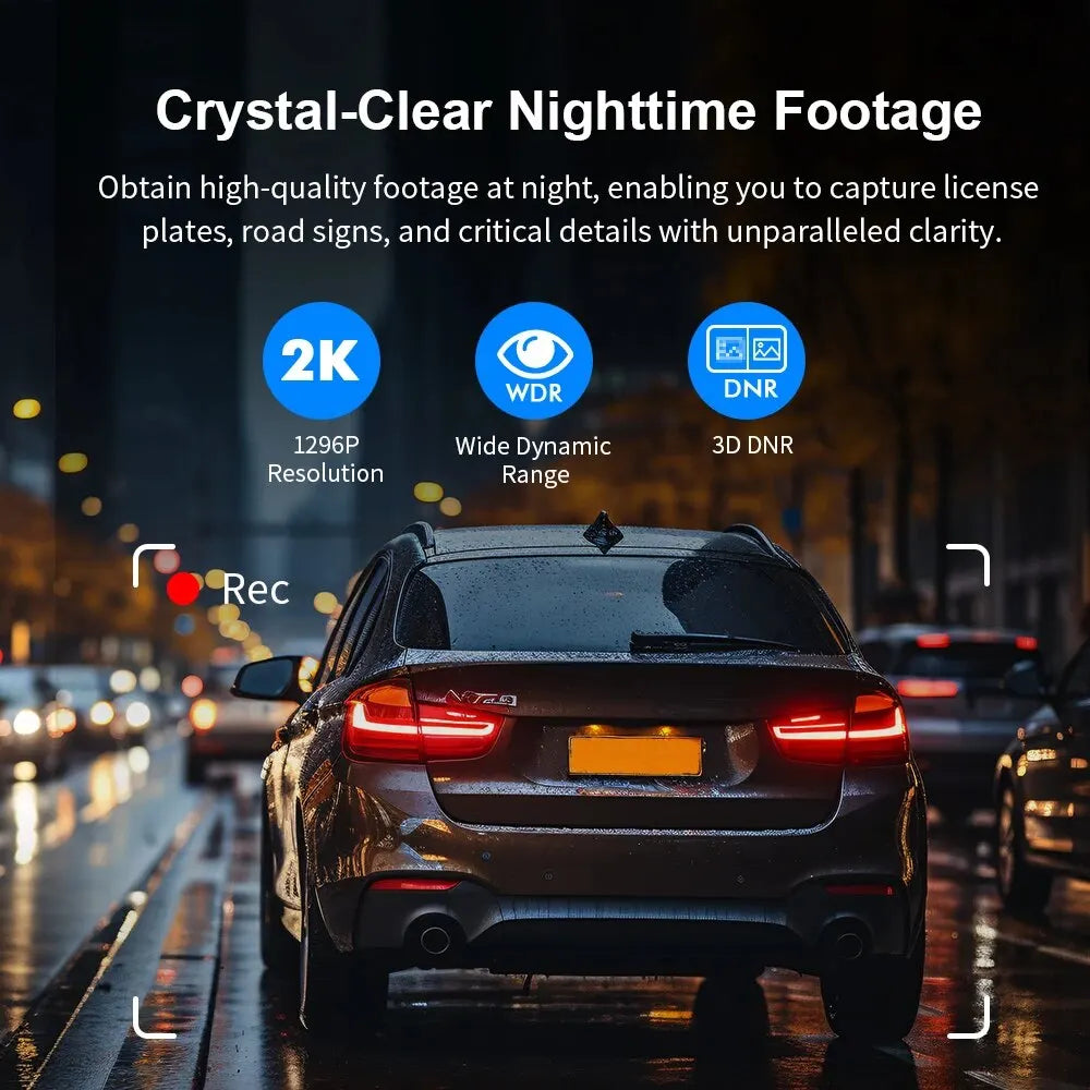2K Dash Camera For Car DVR Dash Cam In The Car KAWA D5 Video Recorder Emergency Voice Control WiFi APP Monitor WDR Dashcam sayaragear