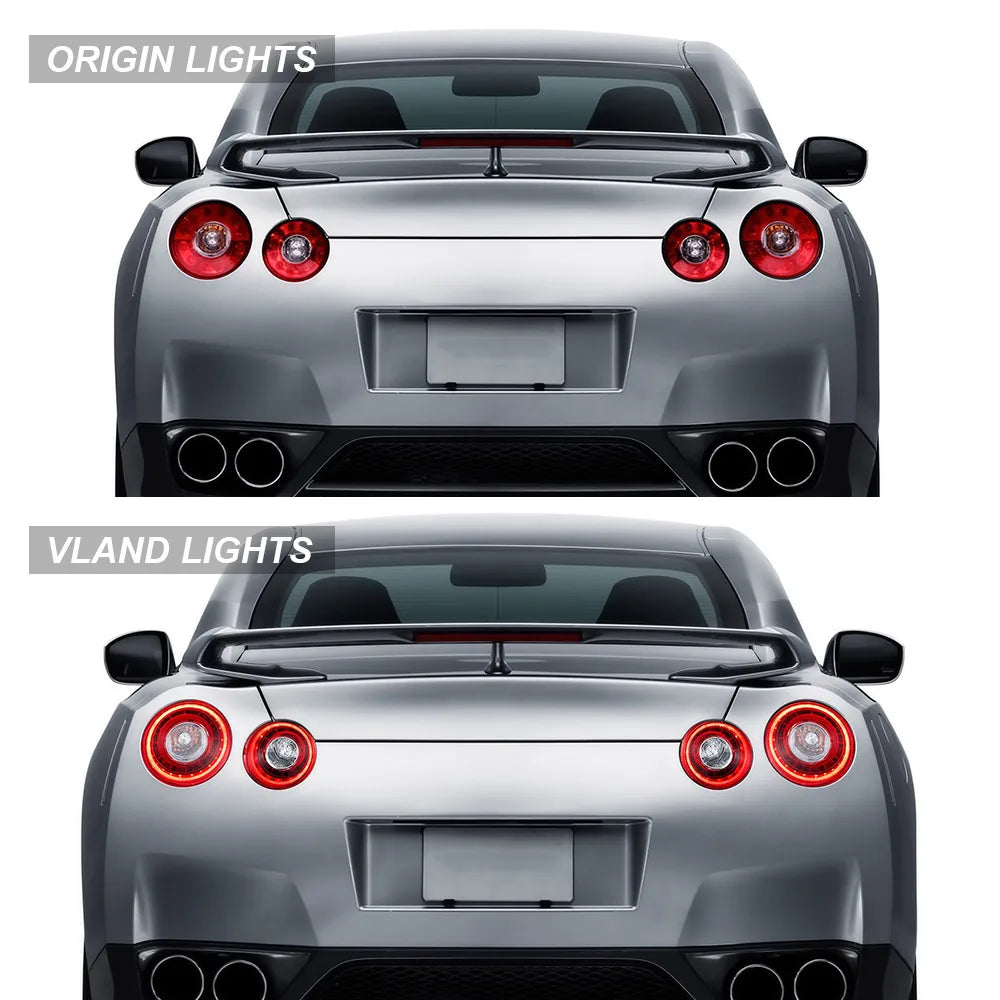 VLAND LED Tail Lights Assembly For 2008-2023 Nissan GTR R35 Godzilla Rear Lamps sayaragear