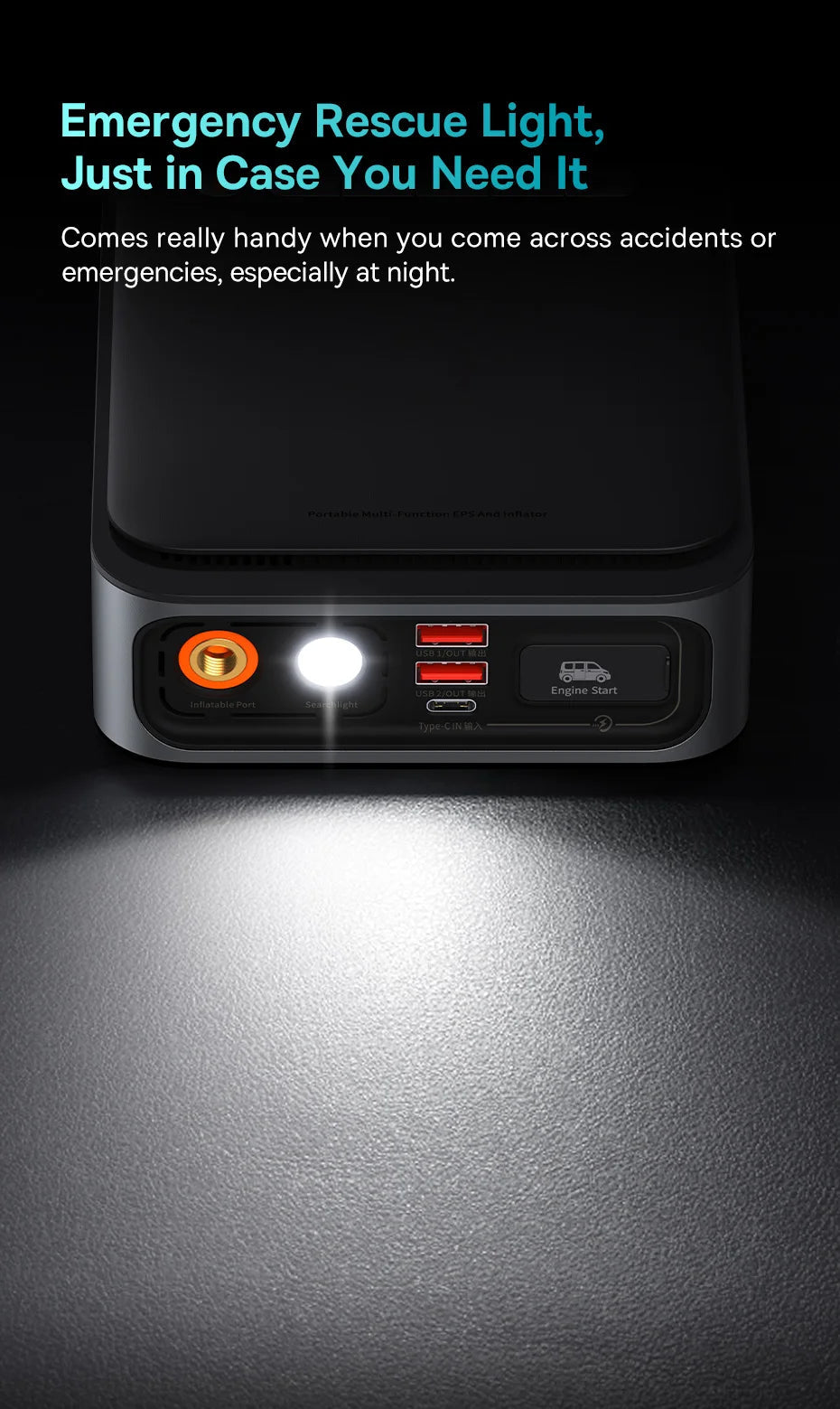 Baseus 2 In 1 Car Jump Starter Power Bank Air Compressor Inflator Pump 1000A Portable Power Station Car Battery Charger Booster sayaragear