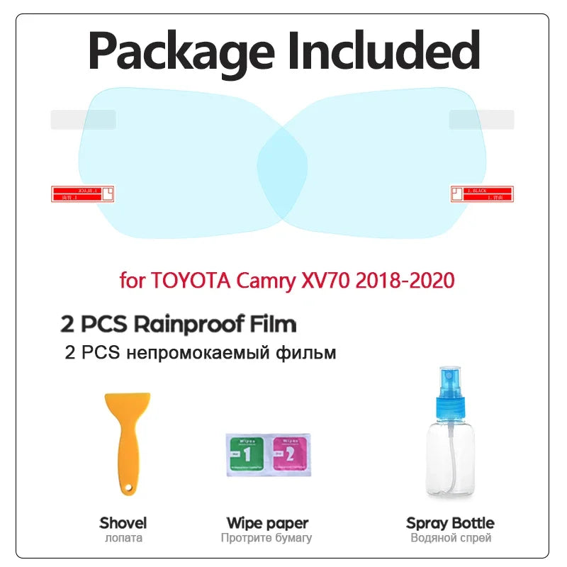 Full Cover Anti Fog Film Rearview Mirror for Toyota Camry 70 XV70 2018~2020 Car Stickers Cars Accessories Clear Mirrors Films sayaragear