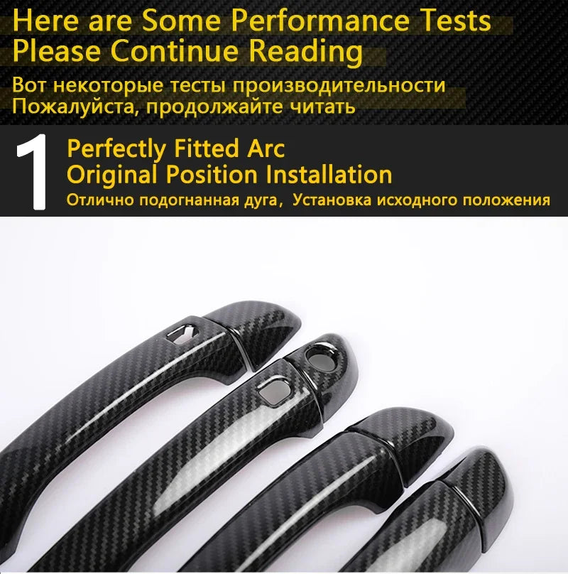 Carbon Fiber Door Handle Cover Accessories for  Chevrolet Sonic AVEO Holden Barina 2011 2012 2013 2014 2015 2016 2017 2018 2019 sayaragear