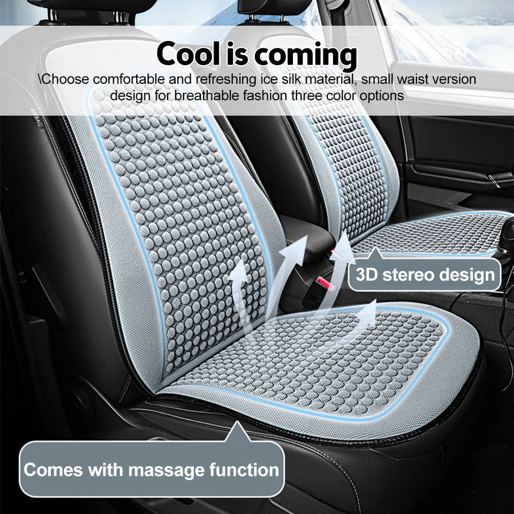 TIMOTRAS Car Cushion Summer Cool Cushion Ice Silk Seat Cover Car Cushion Seasonal Universal Cool Cushion sayaragear