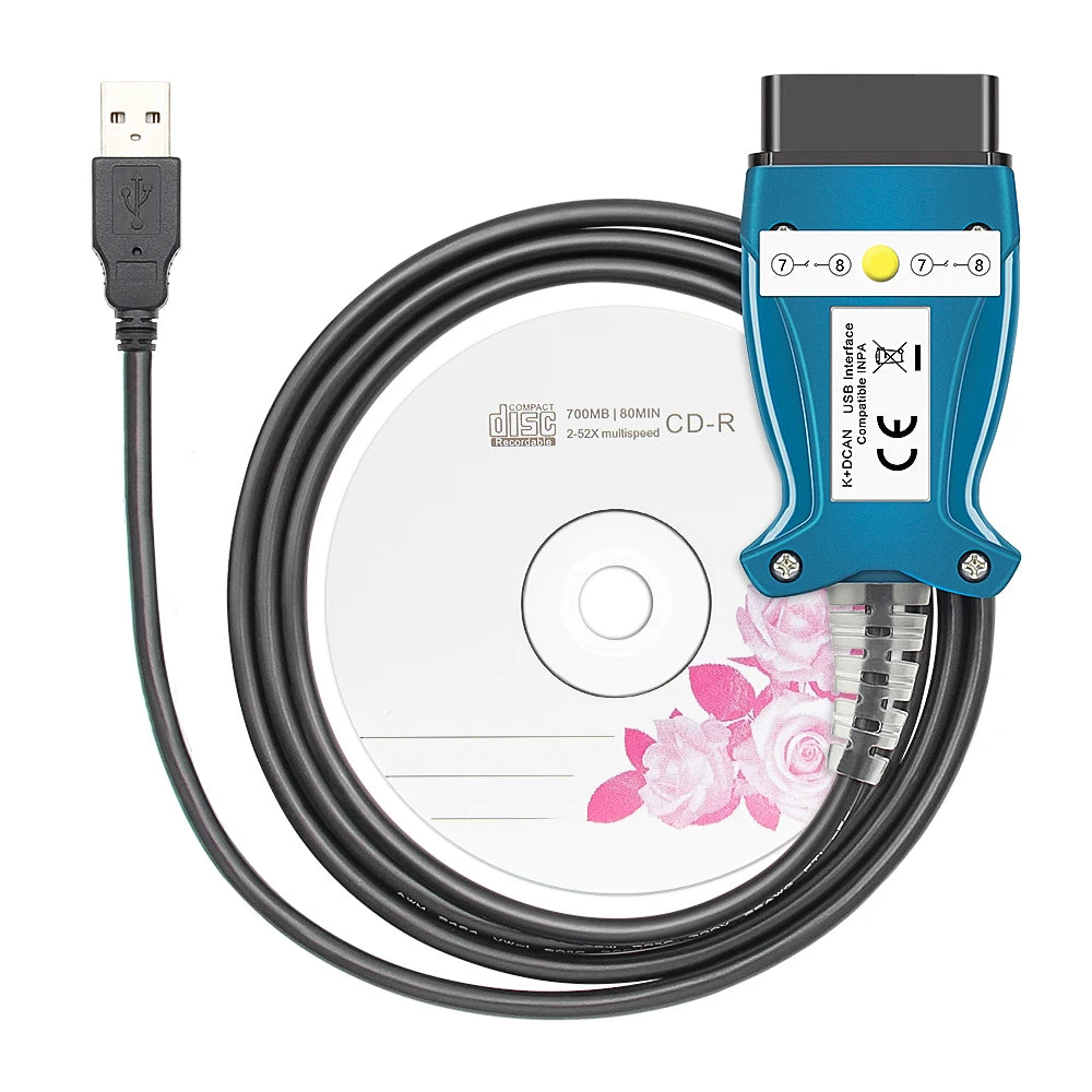 K DCAN K+CAN FTDI Chip OBD2 Auto Car Diagnostic Tools OBD 2 Scanner Switch USB Interface Cable K + DCAN OBD Diagnostic Cable sayaragear