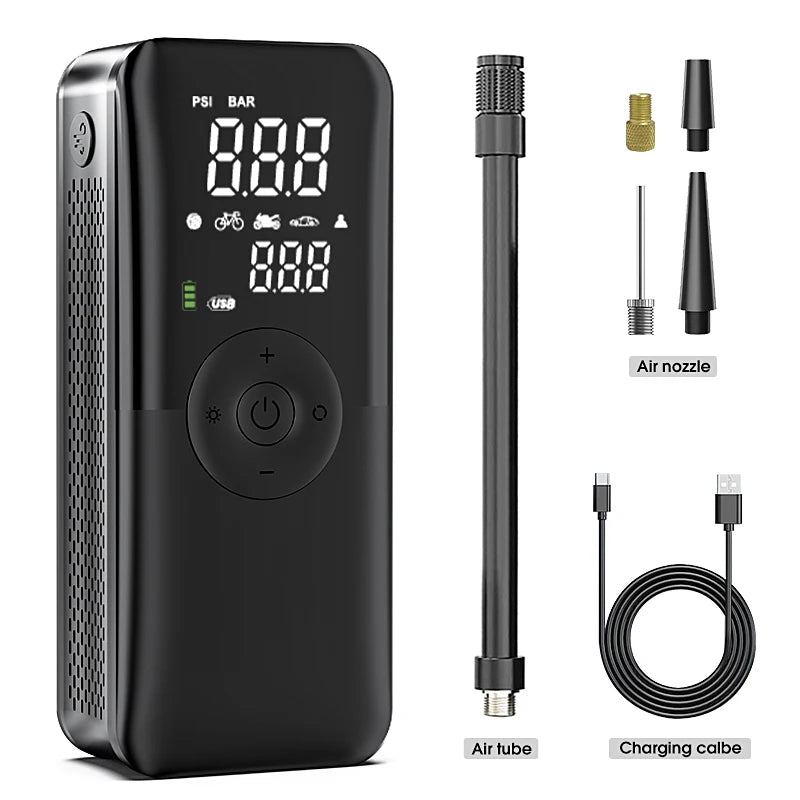 CARSUN Rechargeable Air Pump Tire Inflator Portable Compressor Digital Cordless Car Tyre Inflator For Motocycle Bicycle Balls sayaragear