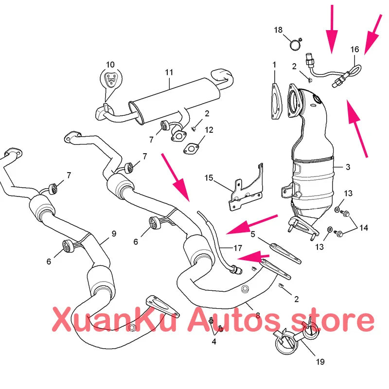 10128840 SNR200023 Original front oxygen sensor Rear oxygen sensor For SAIC MG 950 RX5 MG HS GS 20L4E 2.0T sayaragear