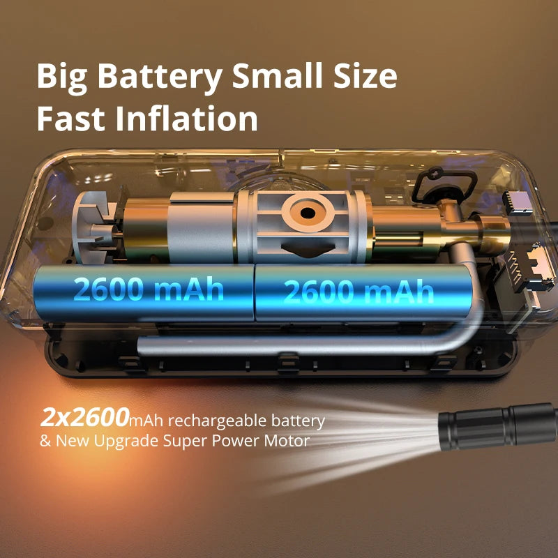 CARSUN Rechargeable Air Pump Tire Inflator Portable Compressor Digital Cordless Car Tyre Inflator For Motocycle Bicycle Balls sayaragear