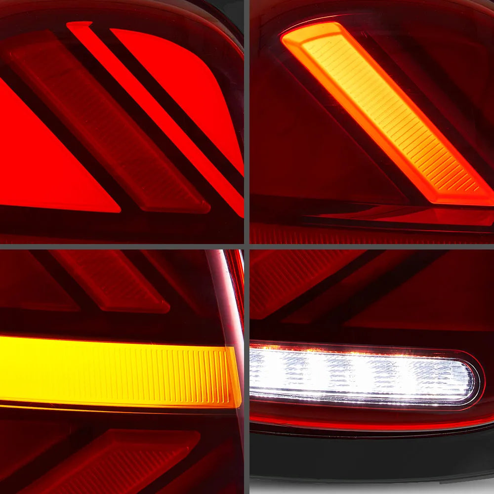 Vland 14-19 Mini Cooper F55 F56 F57 LED Tail Lights with Sequential Turn Signal Rear Lamp Assembly Upgrade sayaragear