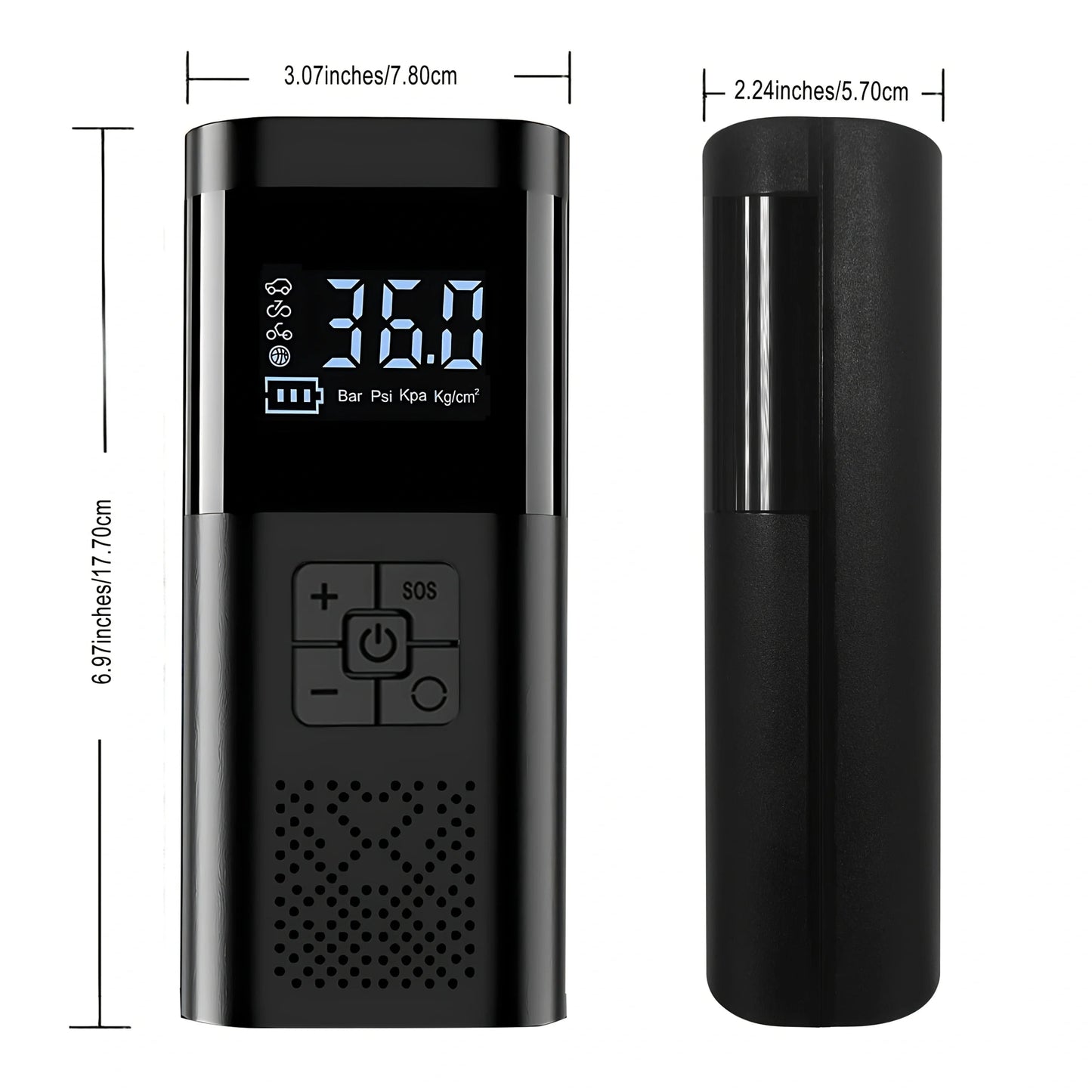 Portable Car Air Compressor 3X Faster 150PSI Cordless Tire Inflator Pump with Digital Gauge for Car Motorcycle Bike Air Pump sayaragear
