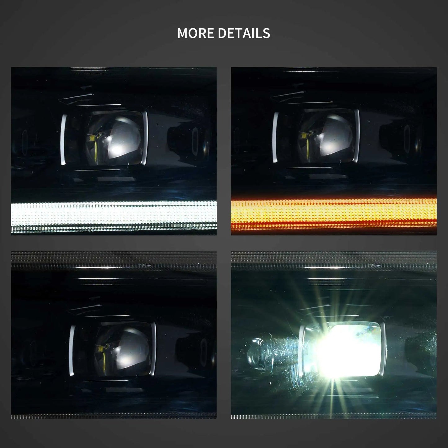 VLAND Bi-LED Projector Headlights Black For 2015-2023 Dodge Charger LED DRL Sequential Turn Signal Front Lamp Assembly sayaragear