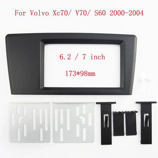 2 Din Car Radio Fascia for Volvo V70 XC70 S60 2000-2004 DVD Frame Dash Mount Kit Adapter Trim Facial Panel Frame Dashboard Bezel sayaragear