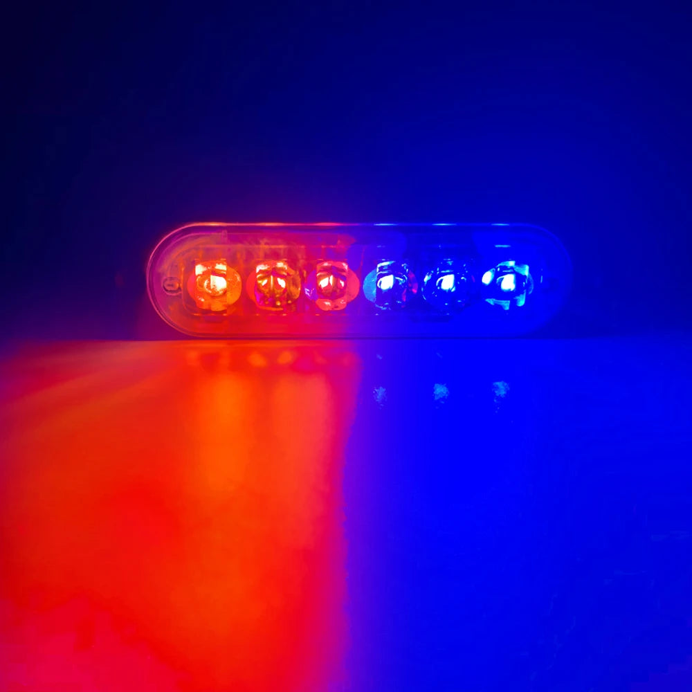 led strobe light Flashing Grille Lights Car emergency light 6LED WARN LIGHT police lights for car TRUCK strobe led light 12v 24v sayaragear