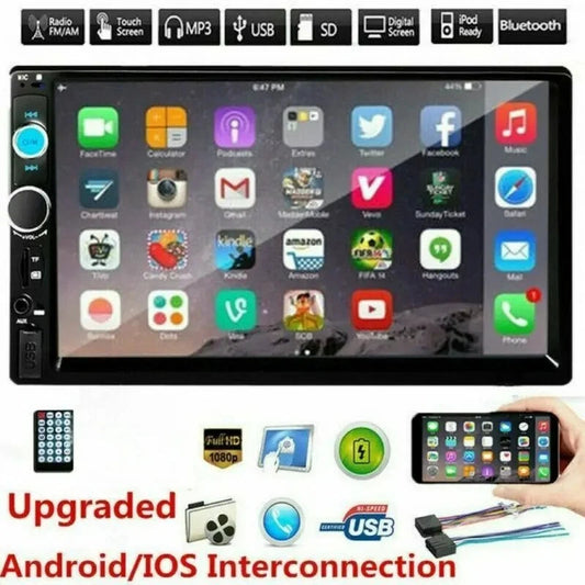7" Double 2 DIN Car Radio Stereo Bluetooth FM USB TF AUX IOS/Android MP5 Player sayaragear