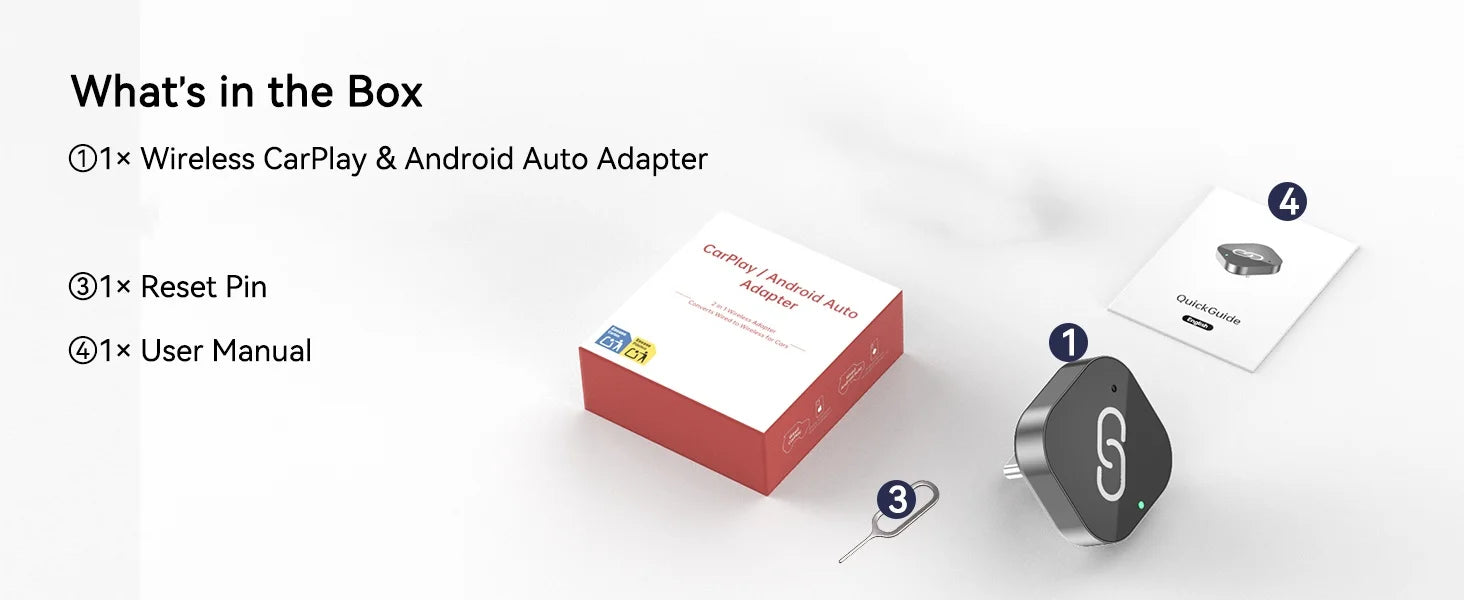 Spedal 2025 Latest Wireless CarPlay Apapter USB CarPlay & Android Auto,Type-C Port,Converts Wired to Wireless,Plug & Play,Auto-C sayaragear