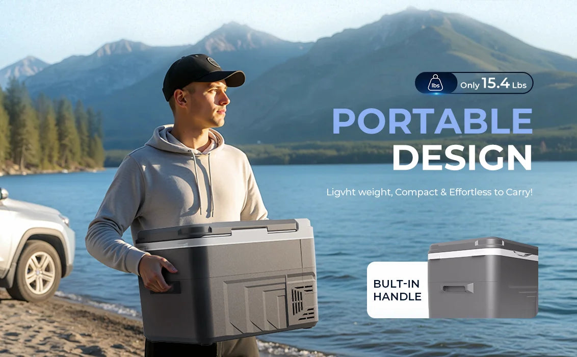 EUHOMY Mini Car Refrigerator, 10/15L Capacity, -20℃ to 20℃ Working Temp Portable Vehicle Cooler Car Fridge For Outdoor Camping sayaragear