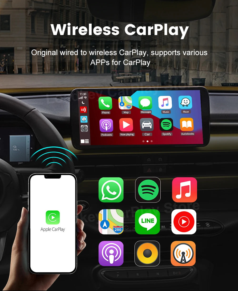 CarlinKit 5.0 & CarlinKit 4.0 Wireless CarPlay Android Auto Waze Music Spotify Auto For Audi Golf Peugeot Mazda KIA Mercedes MG sayaragear