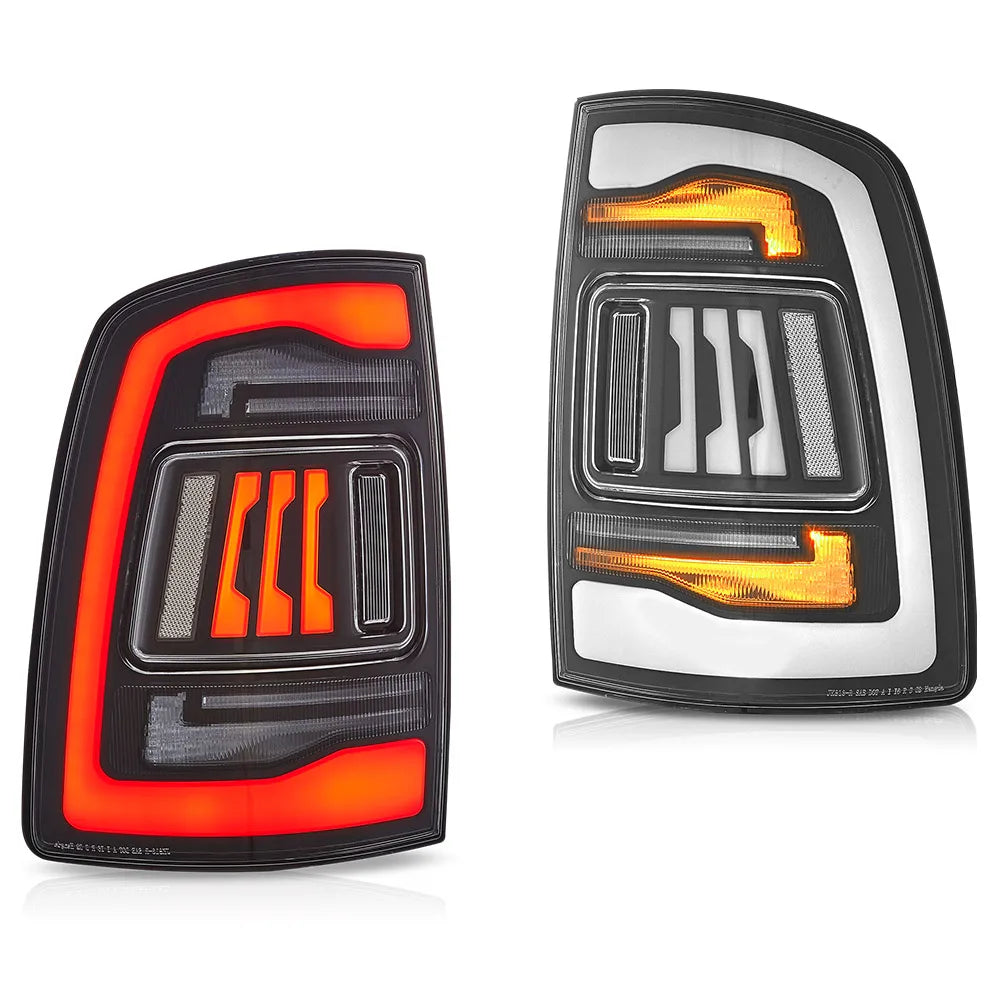 Vland 09-18 Ram 1500/2500/3500 LED Tail Lights Upgrade Assembly With Amber Turn Signal Lamp sayaragear
