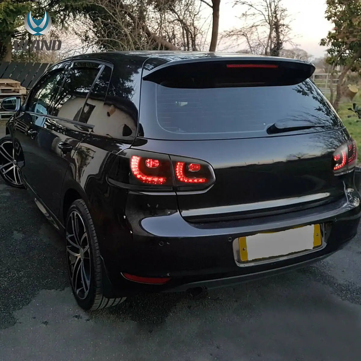 Vland 08-14 Golf 6th Gen Mk6 Hatchback LED Aftermarket Tail Lights With Amber Sequential Turn Signal sayaragear