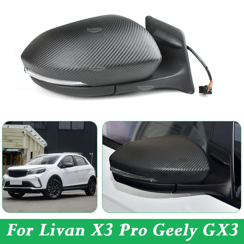 For LiVAN X3 Pro Geely GX3 Car Outside Rearview Mirror Assembly Side Rear View Mirror sayaragear