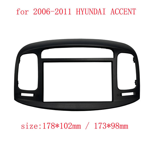 Car Radio Fascia for 2006-2011 Hyundai Accent Panel Dash Kit Install Trim Fascia Plate Stereo Console Cover Bezel Adapter sayaragear
