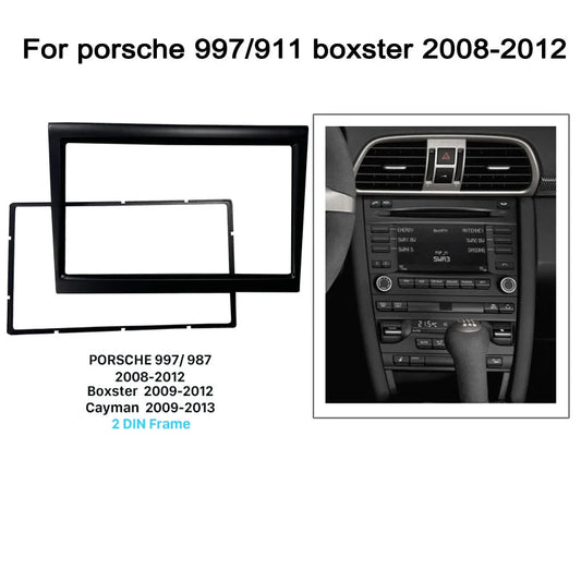 2 Din Car DVD Radio Fitting Dash Panel Fascia Frame for PORSCHE 997 987 Boxster cayman 2008-2012 car panel audio fascias sayaragear