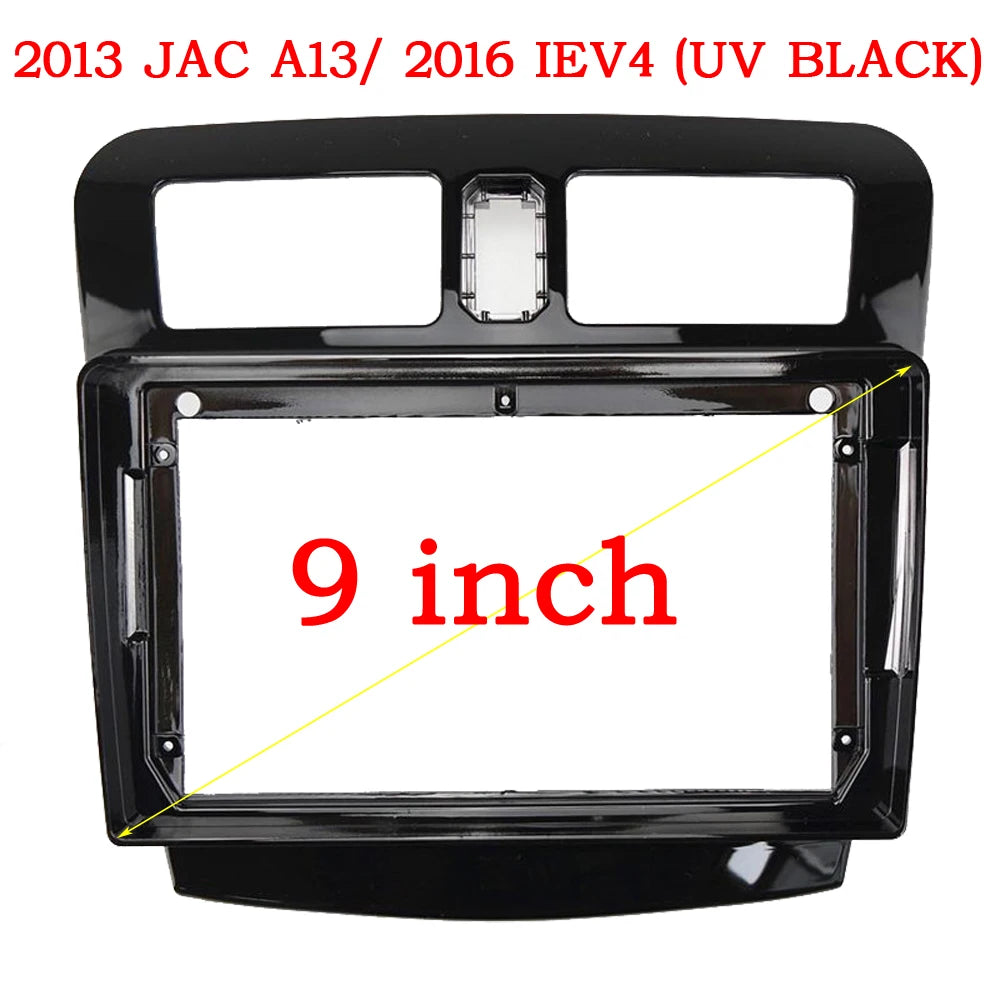 For JAC J3 A13 2013 - 2017 IEV4 9Inch Car Radio Fascias Android GPS MP5 Stereo Player 2 Din Head Unit Panel Dash Frame Installat sayaragear