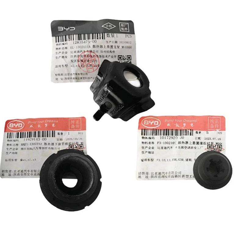 Radiator Fixed Rubber Bushing Mount for BYD E2 E3 Water Tank Bracket Buffer Rubber Pad Car Accessories - sayaragear