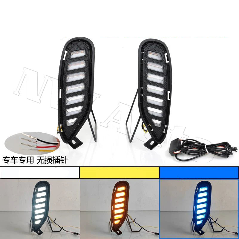Car LED Front Bumper Reflector Lights For BYD Song Plus DMi 2021 2022 Brake Warning Stop Dynamic Turn sayaragear