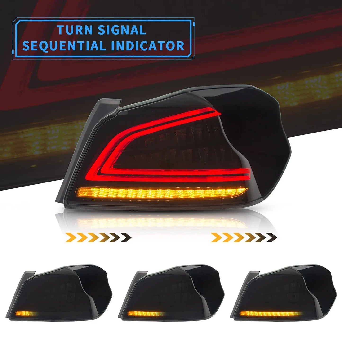Vland 15-21 WRX & WRX STI 1st Gen (VA) LED Tail Lights With Sequential Turn Signal sayaragear