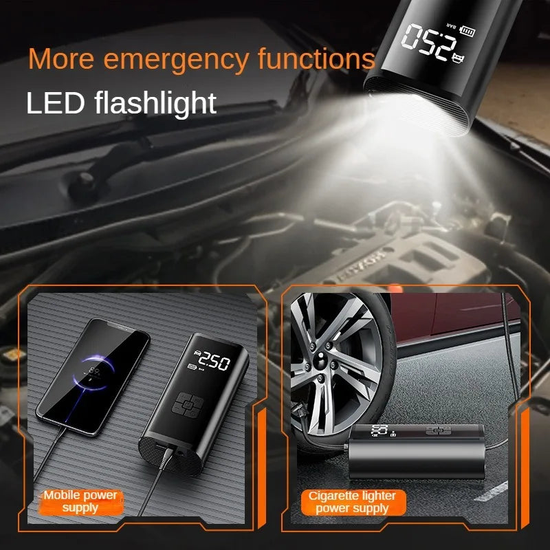 LEIBOO Portable Air Compressor for Car Tires Fast Air Pump Tire Inflator Accurate Pressure Air Pump for Motorcycle Bicycle Ball sayaragear