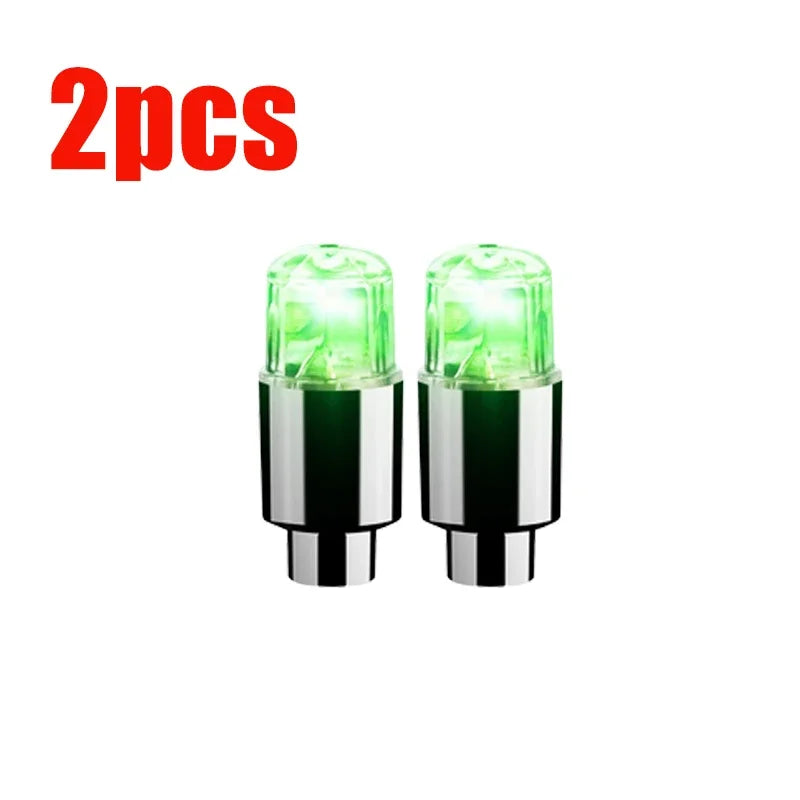 Car Hub Ambient Light Bicycle LED Tire Lights Universal Car Neon Lamp Valve Cover Lights Tire Colorful Flashing Bulb Decoration sayaragear