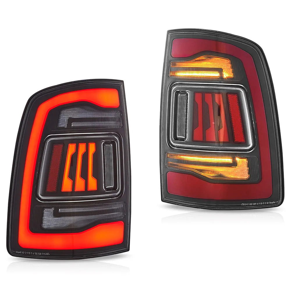 Vland 09-18 Ram 1500/2500/3500 LED Tail Lights Upgrade Assembly With Amber Turn Signal Lamp sayaragear