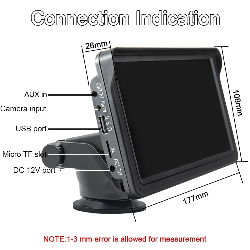 Hippcron 7inch Car Radio Multimedia Video Player Wireless Carplay And Wireless Android Auto Portable Universal Touch Screen sayaragear