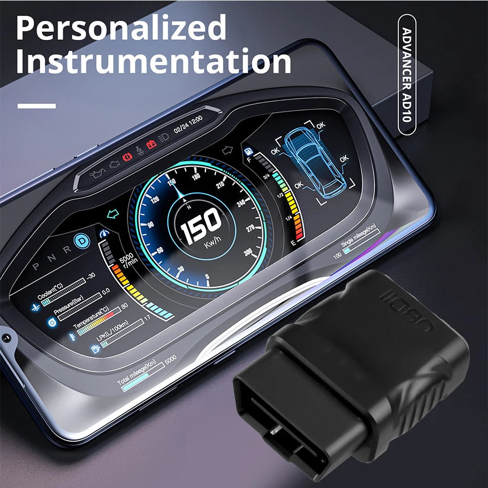 ELM327 V2.1 Car Engine Fault Code Reader OBD2 Scanner Bluetooth 4.2 Car Dignostic Scanner EOBD Fault Code Reader For IOS/Android sayaragear