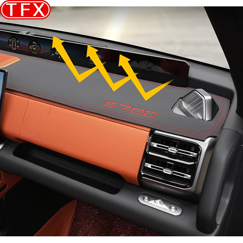 For Jetour G700 2025 2026 Car Styling Dash Mat Dashmat Leather Dashboard Cover Sun Shade Dash Board Cover Carpet Accessories sayaragear