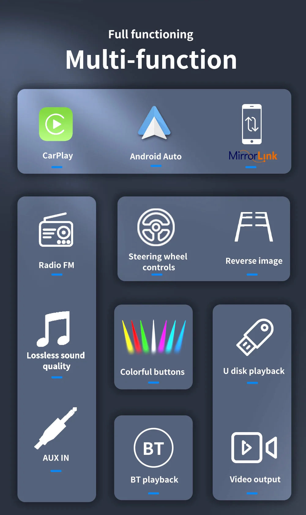 7/9/10 inch Universal Android 13 Car Radio 32G/64G Autoradio android 2 Din car radio GPS BT Central Multimedia Smart car systems sayaragear
