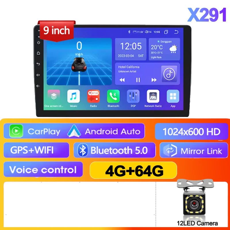 7/9/10 inch Universal Android 13 Car Radio 32G/64G Autoradio android 2 Din car radio GPS BT Central Multimedia Smart car systems sayaragear