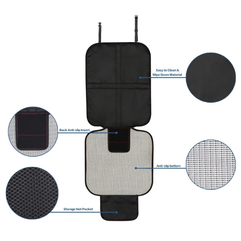 Universal Child Safety Seat Anti-Slip Anti-Scratch Mat Pads Waterproof Car Seat Protective Cover for-Baby Kid Protection sayaragear