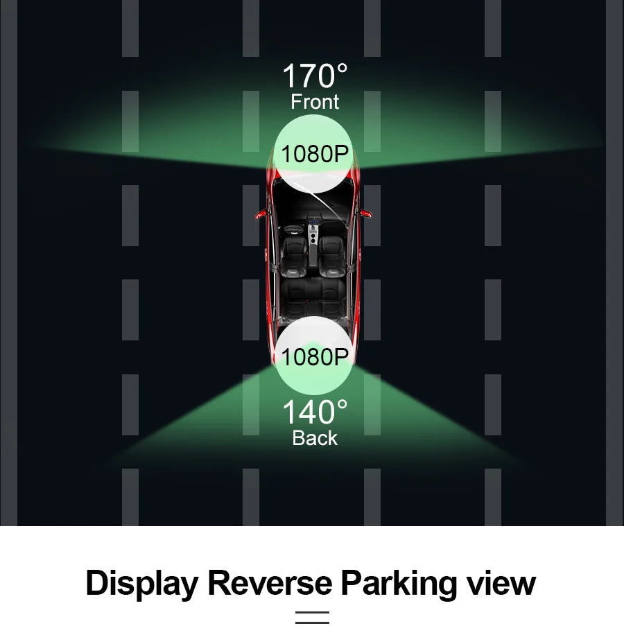 10'' Rearview Mirror Dash Cam Front & Rear 1080P Dual Recording, Backup Camera, 24H Parking Monitor, Night Vision for Cars sayaragear