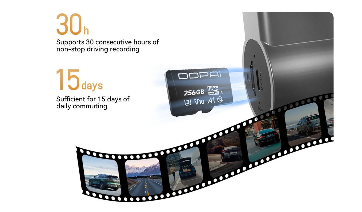 DDPAI MINI Pro 2K Dash Cam WiFi Car DVR Night Vision Smart Voice Control Support 24H Parking Monitor Car Dash Camera Recorder sayaragear