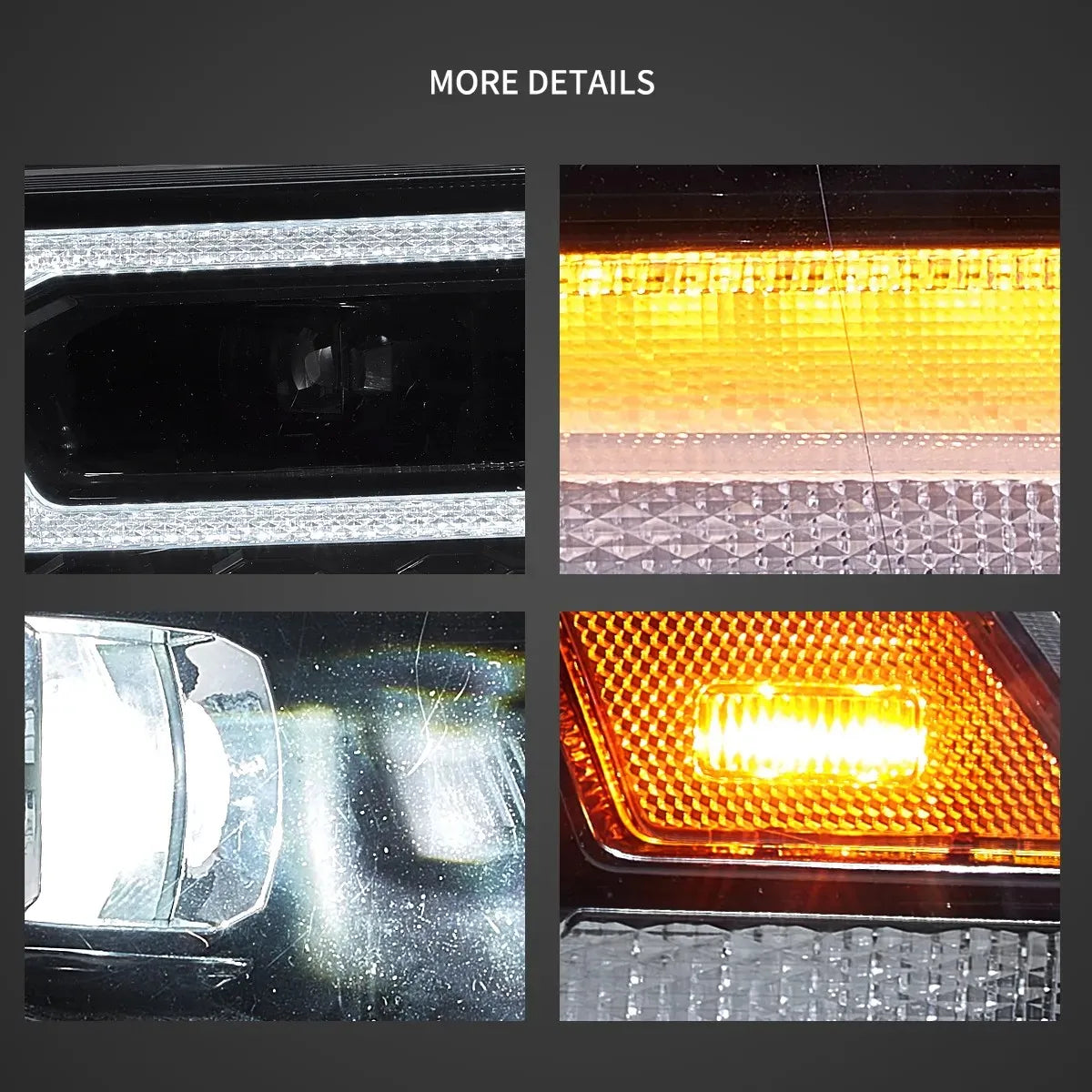 Vland 09-18 Ram 1500 2500 3500 HeadLights Full LED Black sayaragear
