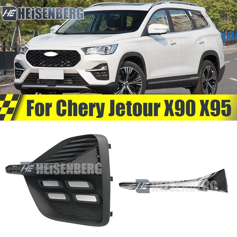 For Chery Jetour X90 X95 Front Fog Light Frame Fog Lamp Decorative Cover Front Strip Trim sayaragear