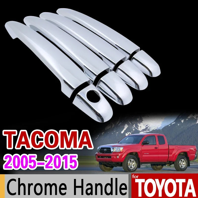for Toyota Tacoma 2005-2015 Chrome Handle Cover Trim Set 2006 2007 2009 2010 2011 2012 2014 Car Accessories Sticker Car Styling sayaragear