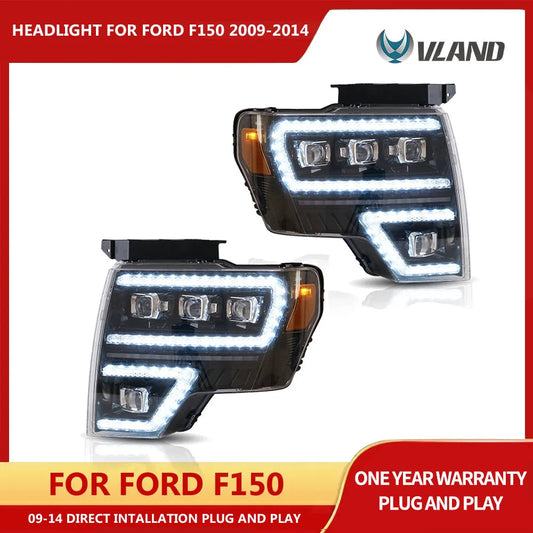 VLAND Auto LED Light for car Head Lamp FOR FORD F150 FULL LED HEADLIGHTS 2009-2014 h7 LED h7 Luces LED 12v sayaragear